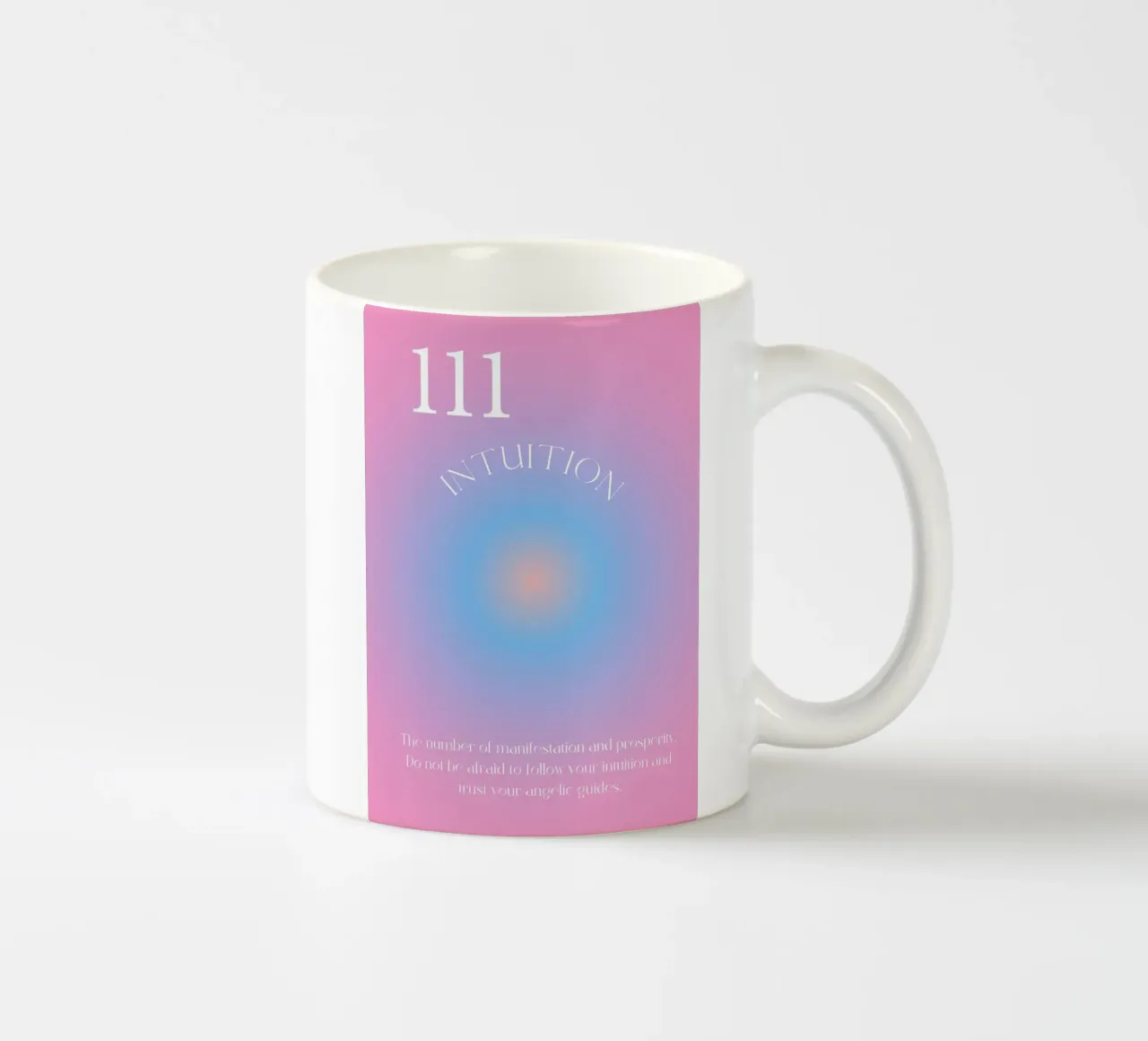 Angelo n. 111 Intuition Rosa Blu Aura Gradiente Poster tazza in ceramica da homdeco