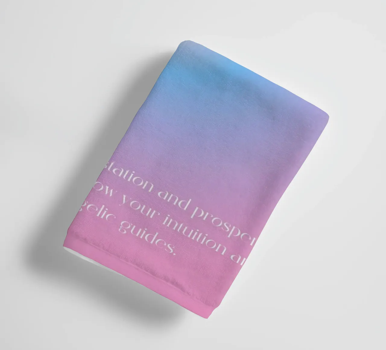 Angelo n. 111 Intuition Rosa Blu Aura Gradiente Poster asciugamano da bagno da homdeco
