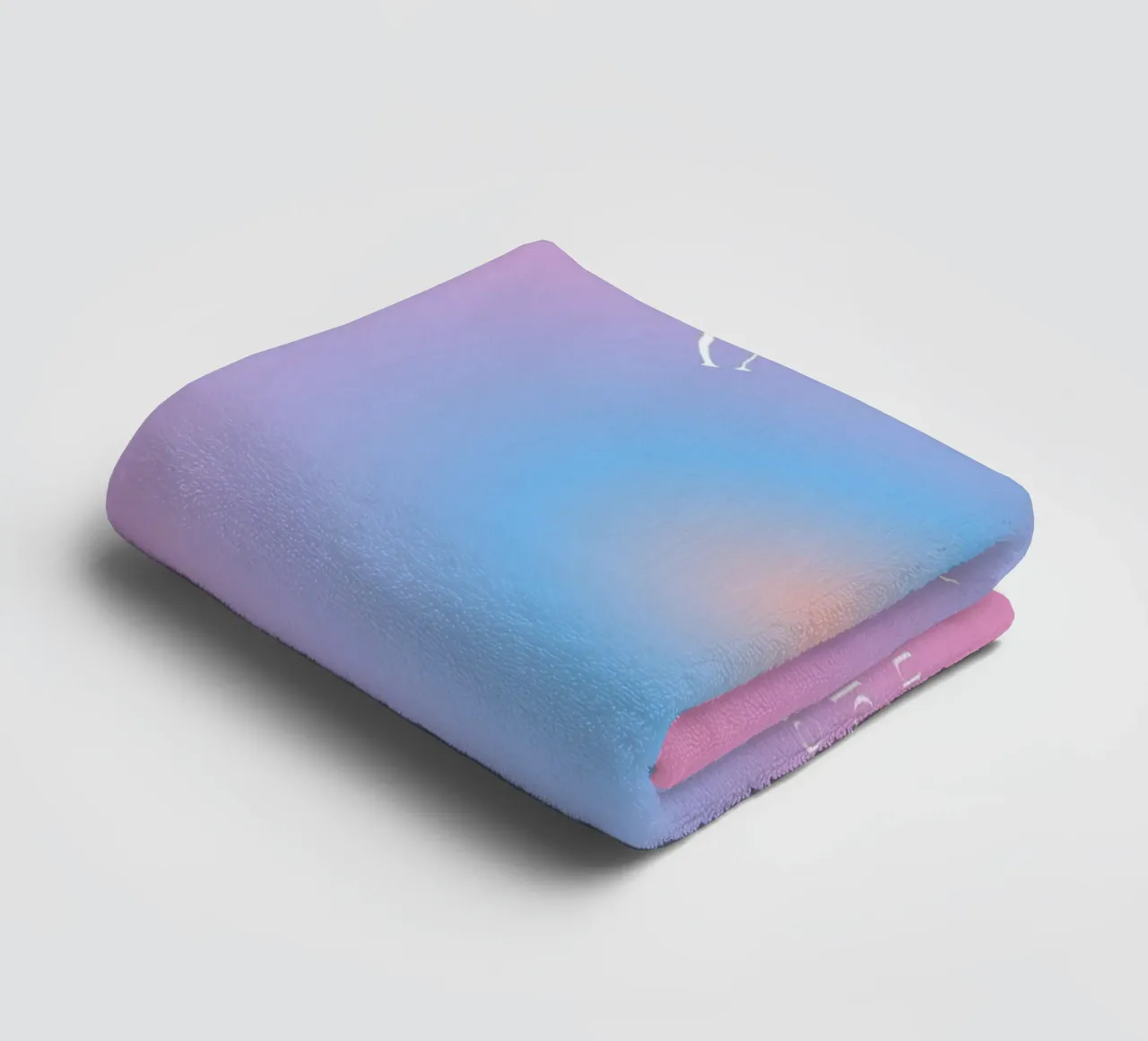 Angelo n. 111 Intuition Rosa Blu Aura Gradiente Poster asciugamano da bagno da homdeco