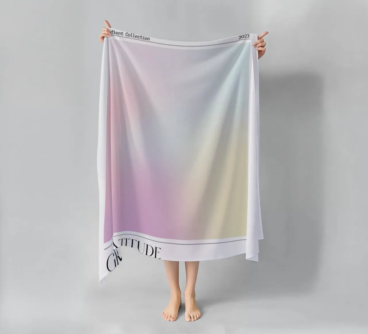 Poster della collezione "Gratitude" Pastel Aura Gradient 2023 telo mare da homdeco