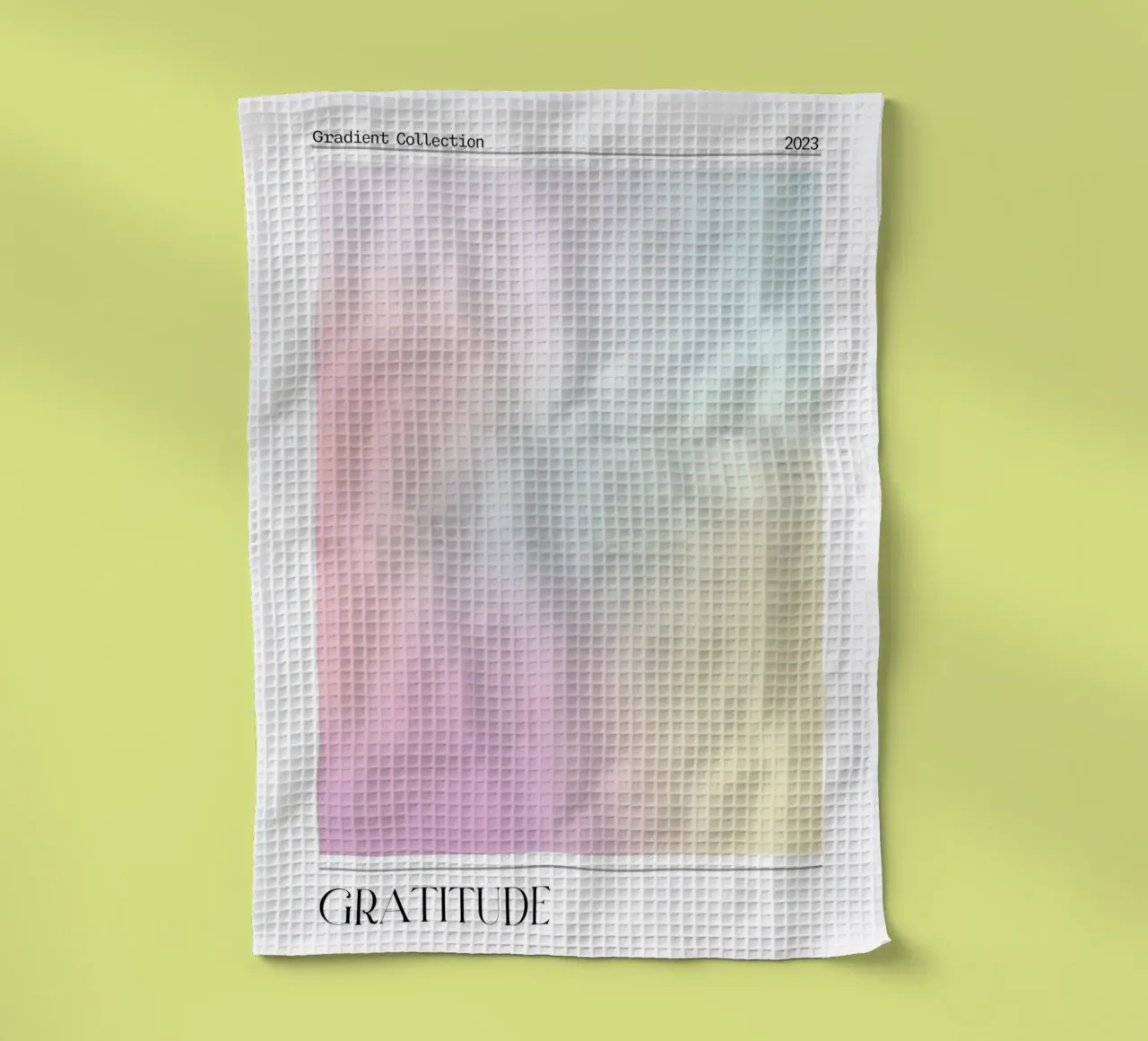"Gratitude" Pastel Aura Gradient Collection Poster 2023 torchon de homdeco
