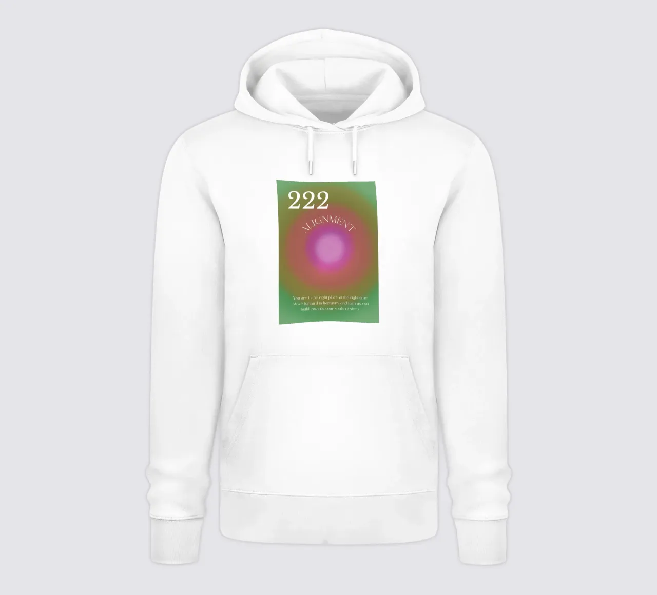 Angelo n. 222 Allineamento rosa verde Aura Poster Art felpa con cappuccio da homdeco
