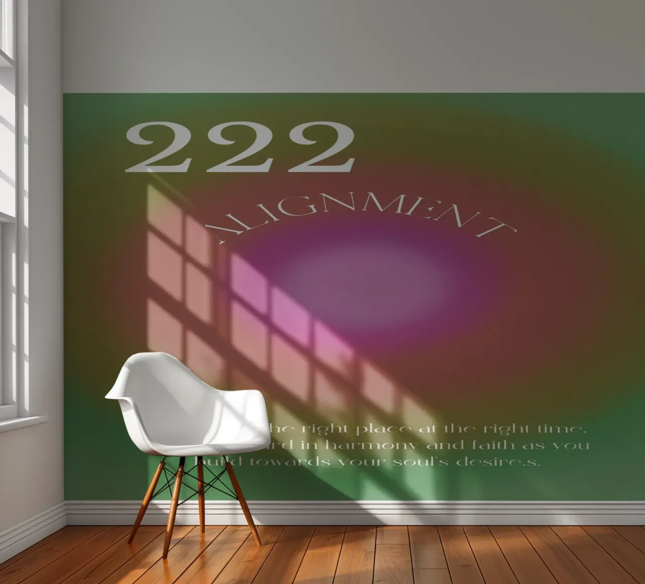 Angelo n. 222 Allineamento rosa verde Aura Poster Art carta da parati fotografica da homdeco