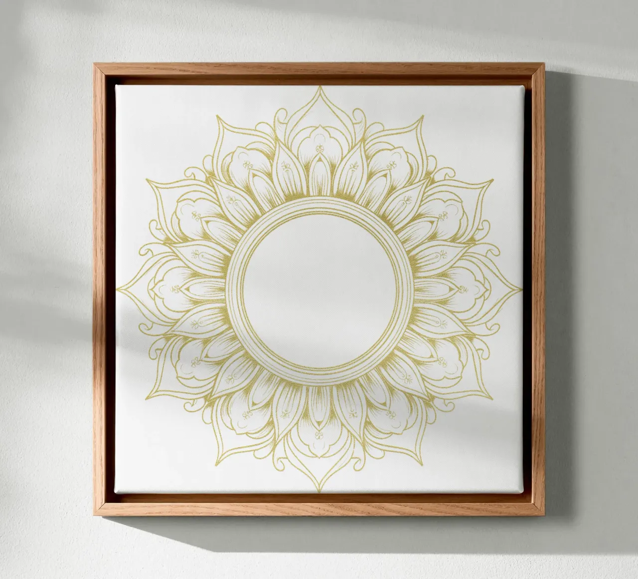 Mandala d'oro tela con Cornice a cassetta da Spiritual Touch