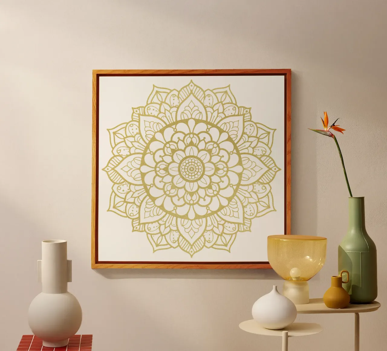 Mandala d'oro plexiglass da Spiritual Touch