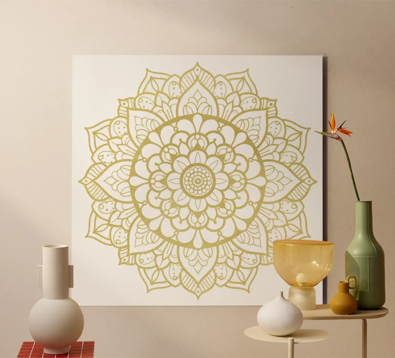 Golden Mandala alu-dibond by Spiritual Touch