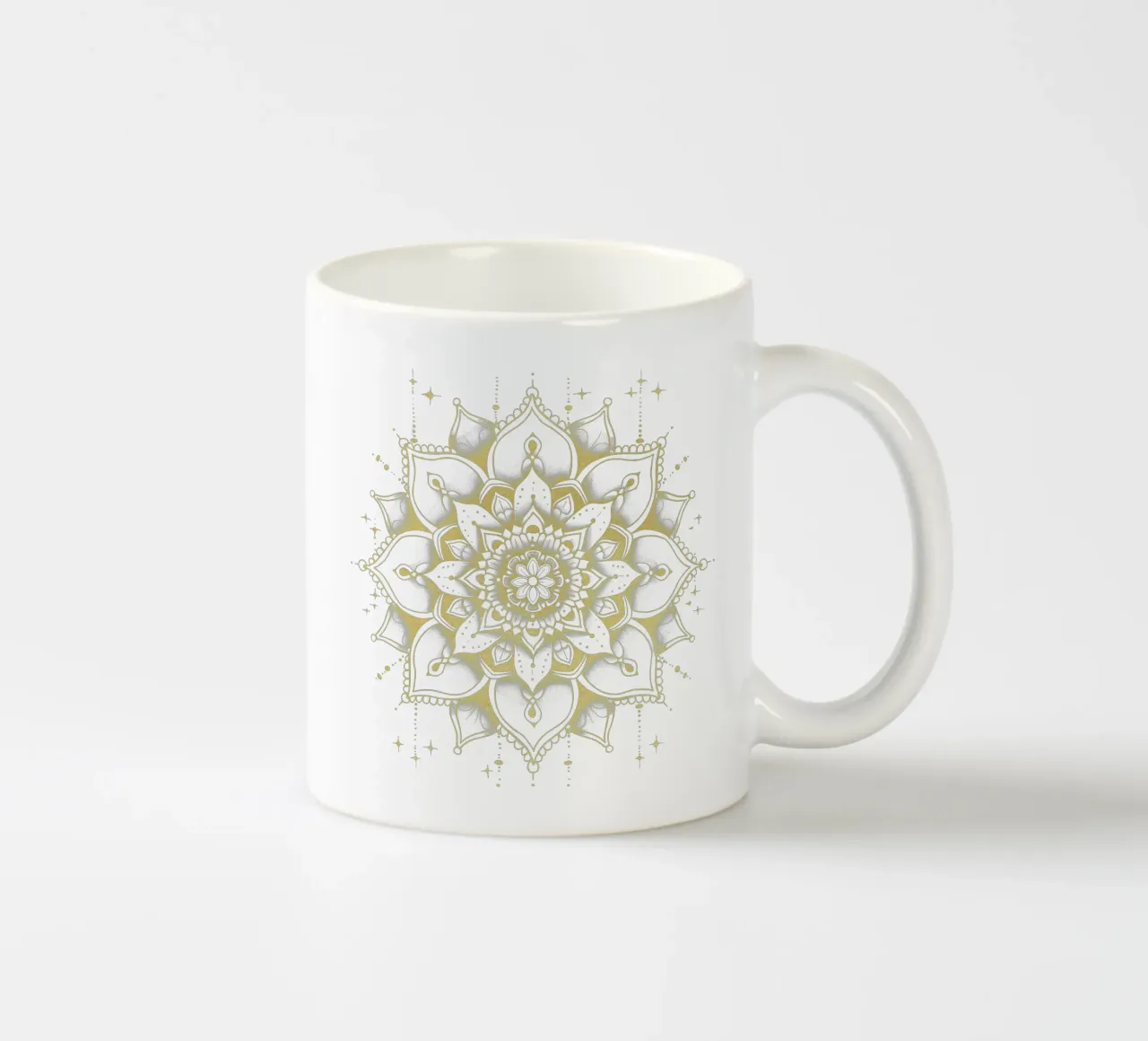 Mandala d'oro tazza in ceramica da Spiritual Touch