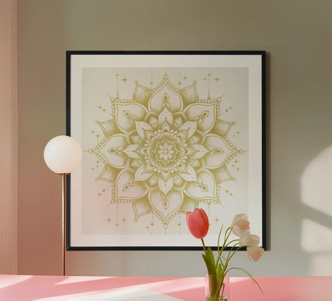 Mandala d'oro poster da Spiritual Touch