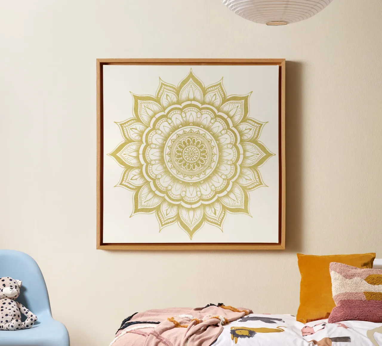Mandala d'oro tela con Cornice a cassetta da Spiritual Touch
