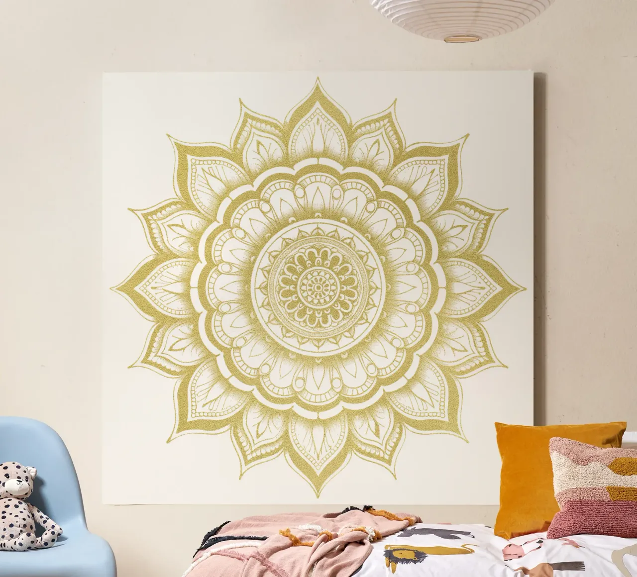 Mandala d'oro tela con Cornice a cassetta da Spiritual Touch