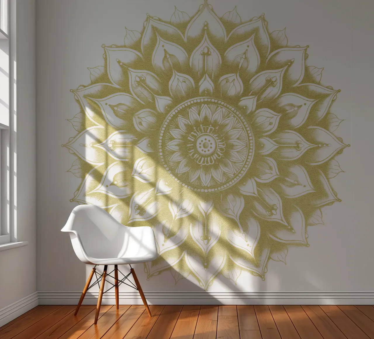 Mandala dorado papel para pared de Spiritual Touch