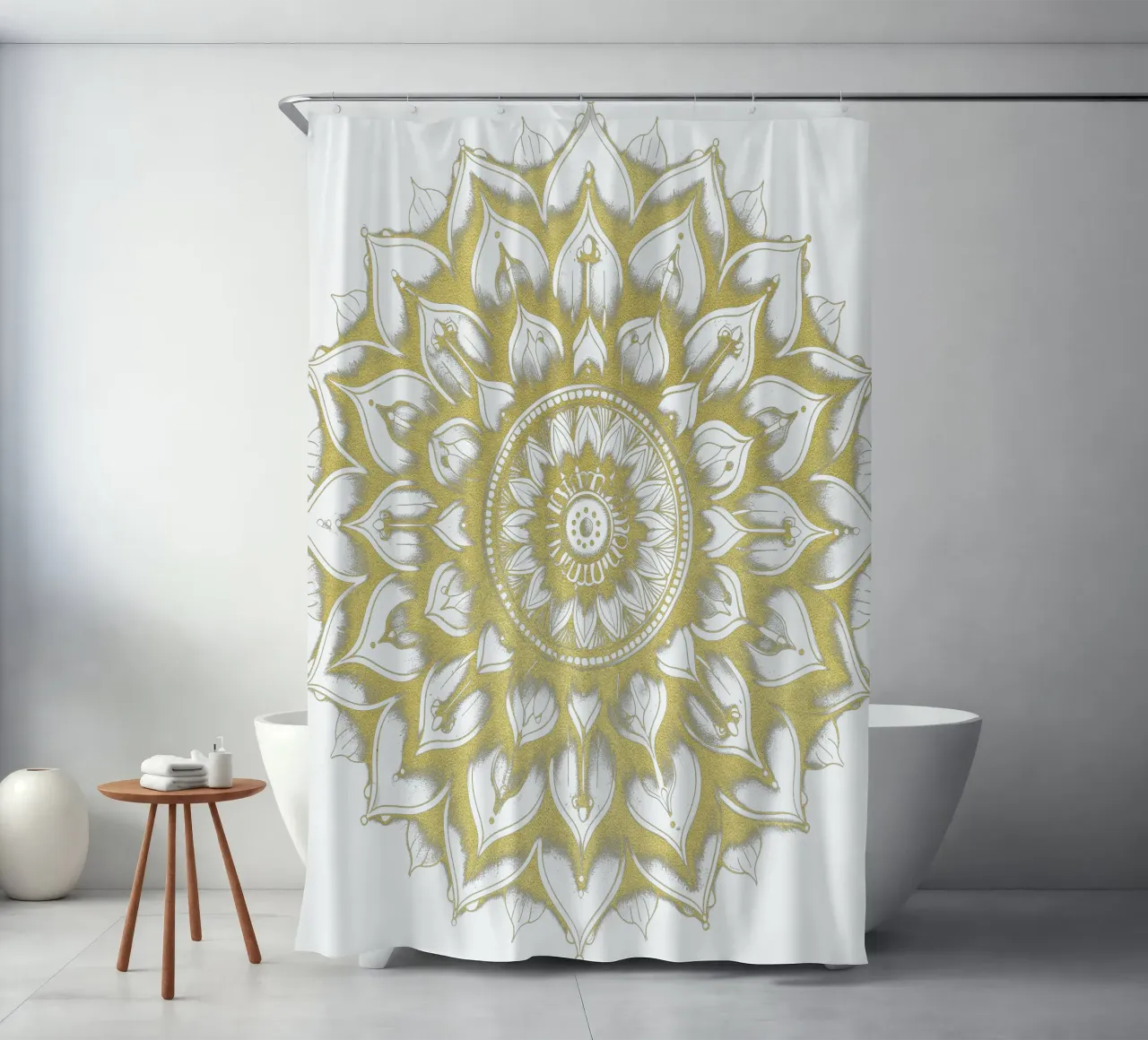 Gouden Mandala douchegordijn van Spiritual Touch