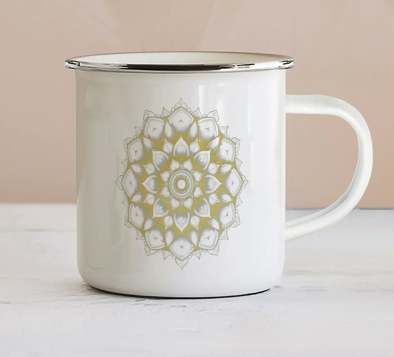 Mandala d'oro tazza in smalto da Spiritual Touch