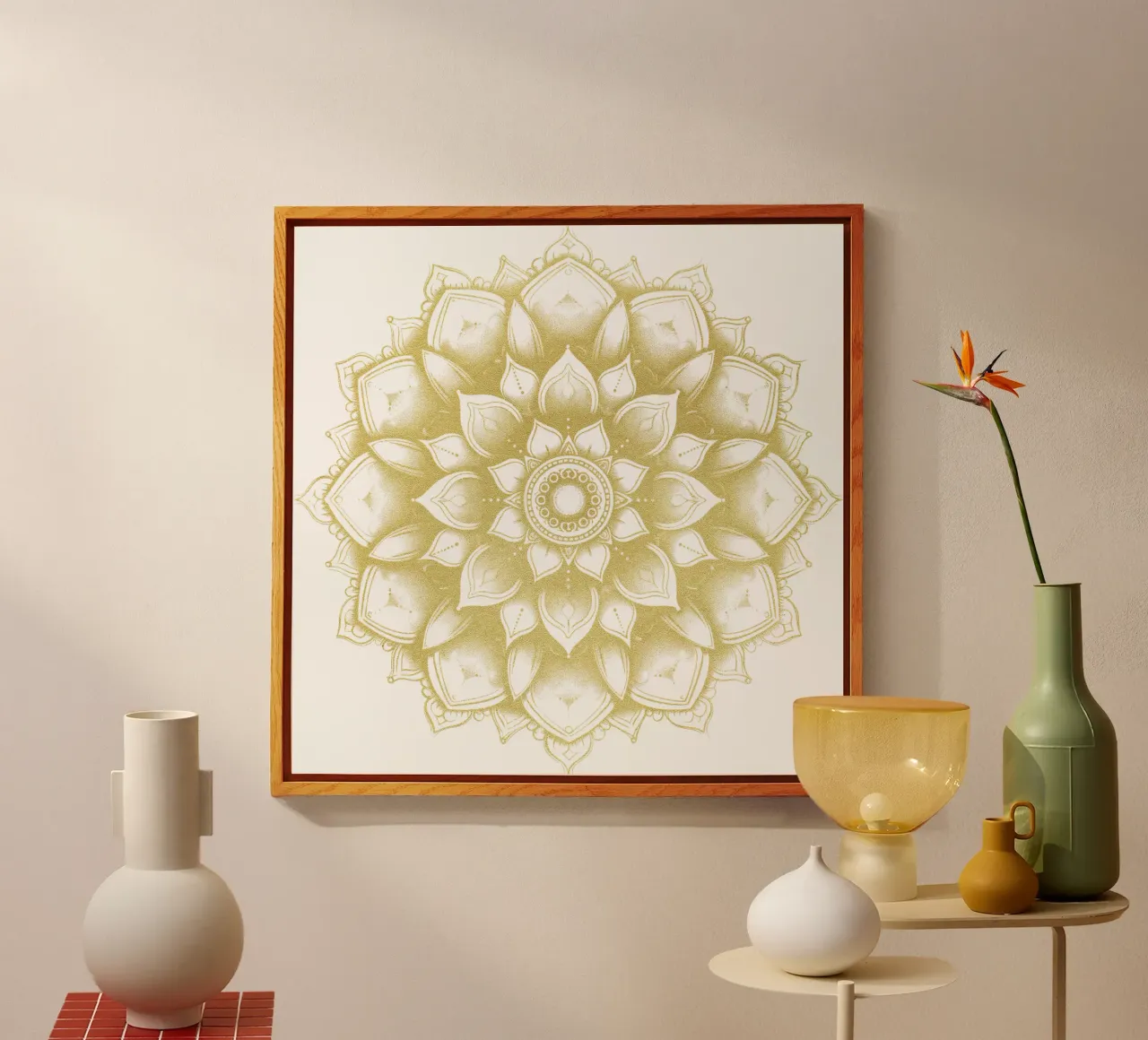 Mandala d'oro plexiglass da Spiritual Touch