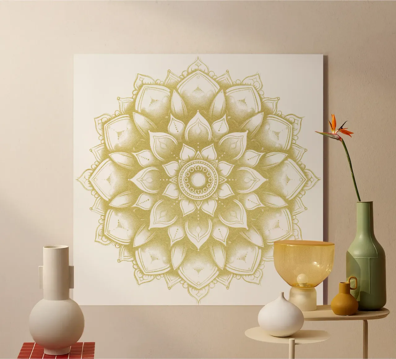 Mandala d'oro plexiglass da Spiritual Touch