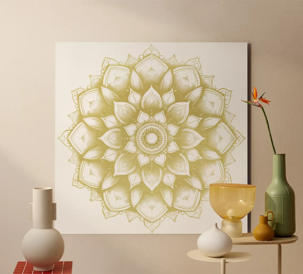 Mandala d'oro alluminio dibond da Spiritual Touch