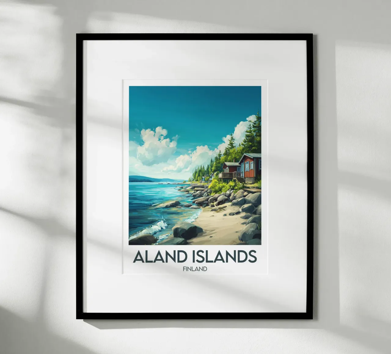Poster delle isole Åland poster con telaio in plastica da Frame the World