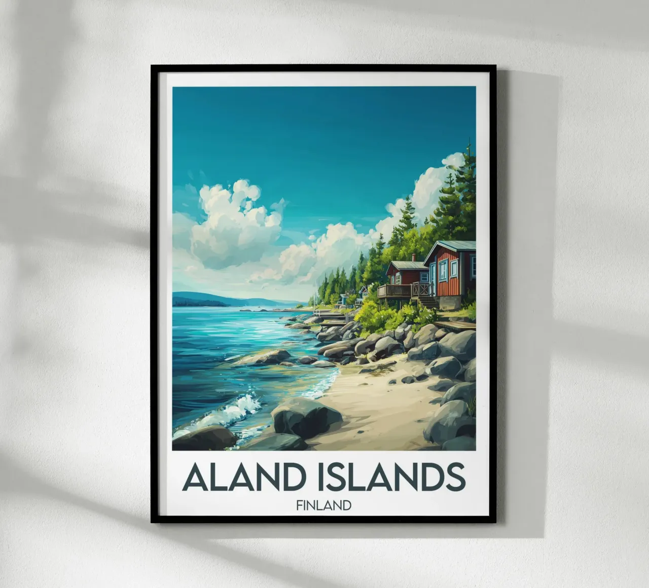 Poster delle isole Åland poster con telaio in plastica da Frame the World