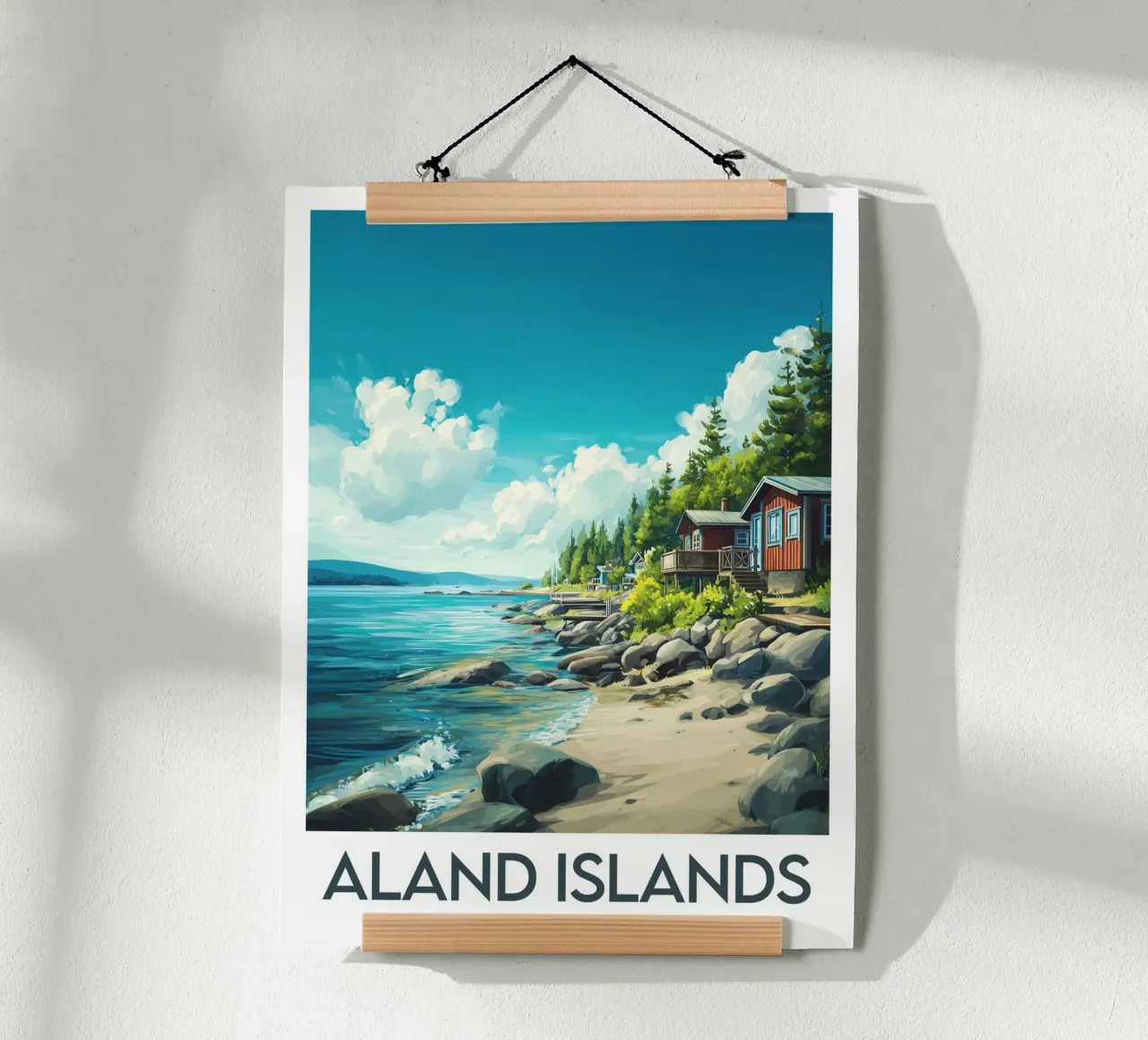 Poster delle isole Åland poster con telaio in plastica da Frame the World