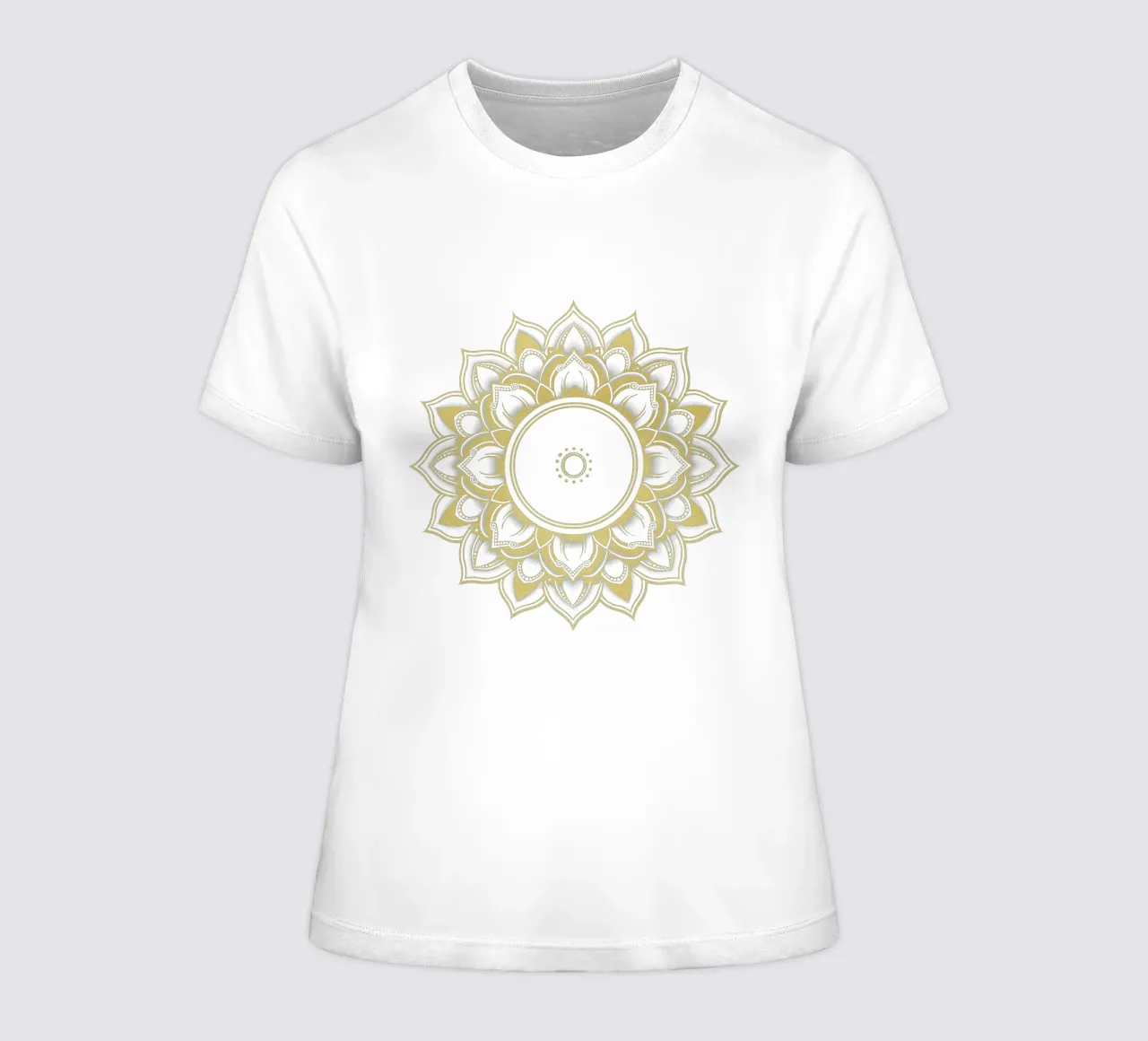 Golden Mandala women's fitted t-shirt by Spiritual Touch