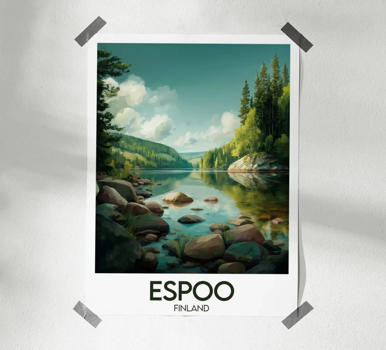 Affiche Espoo poster da Frame the World