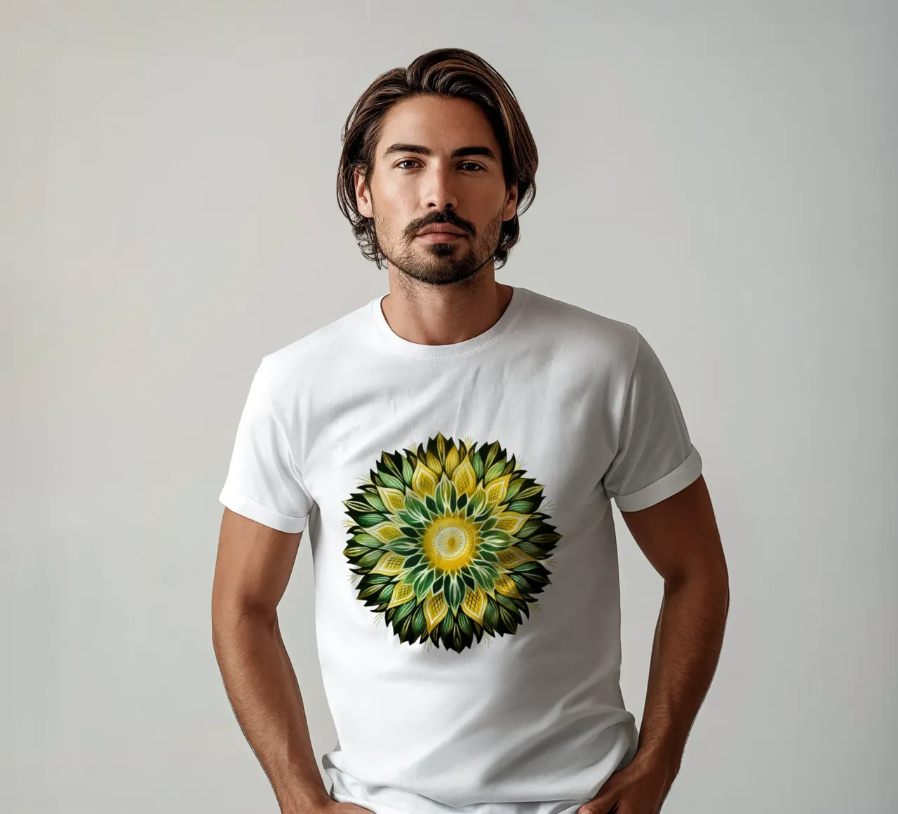 Mandala verde t-shirt da Spiritual Touch