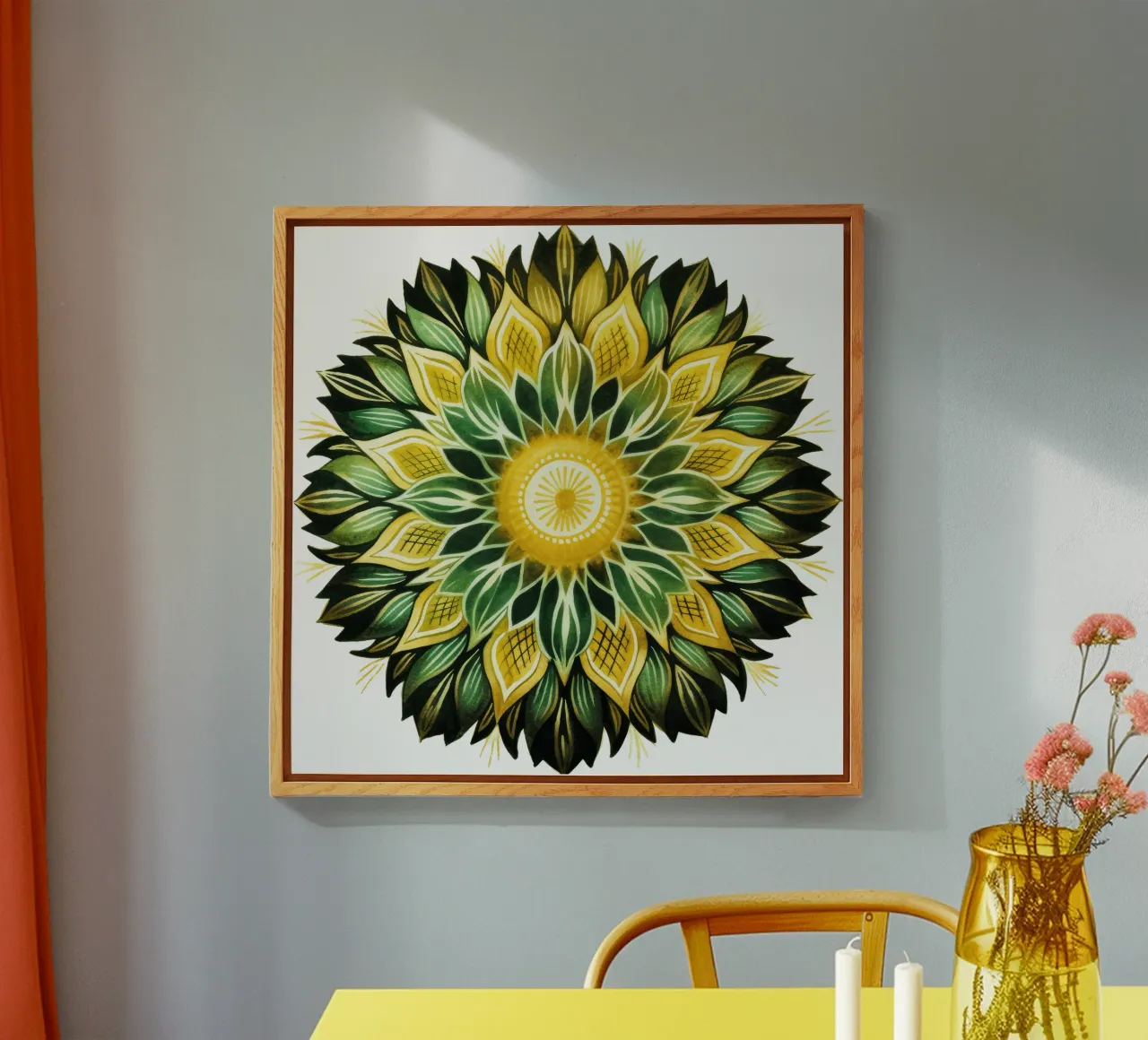 Mandala verde plexiglass da Spiritual Touch