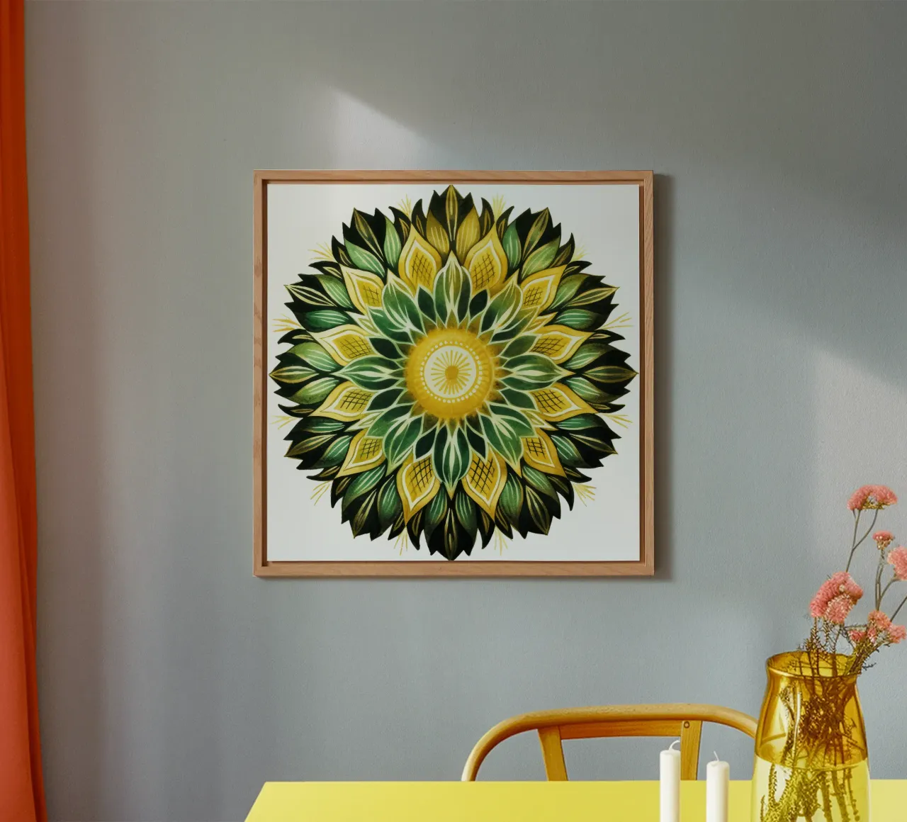 Mandala verde alluminio dibond da Spiritual Touch