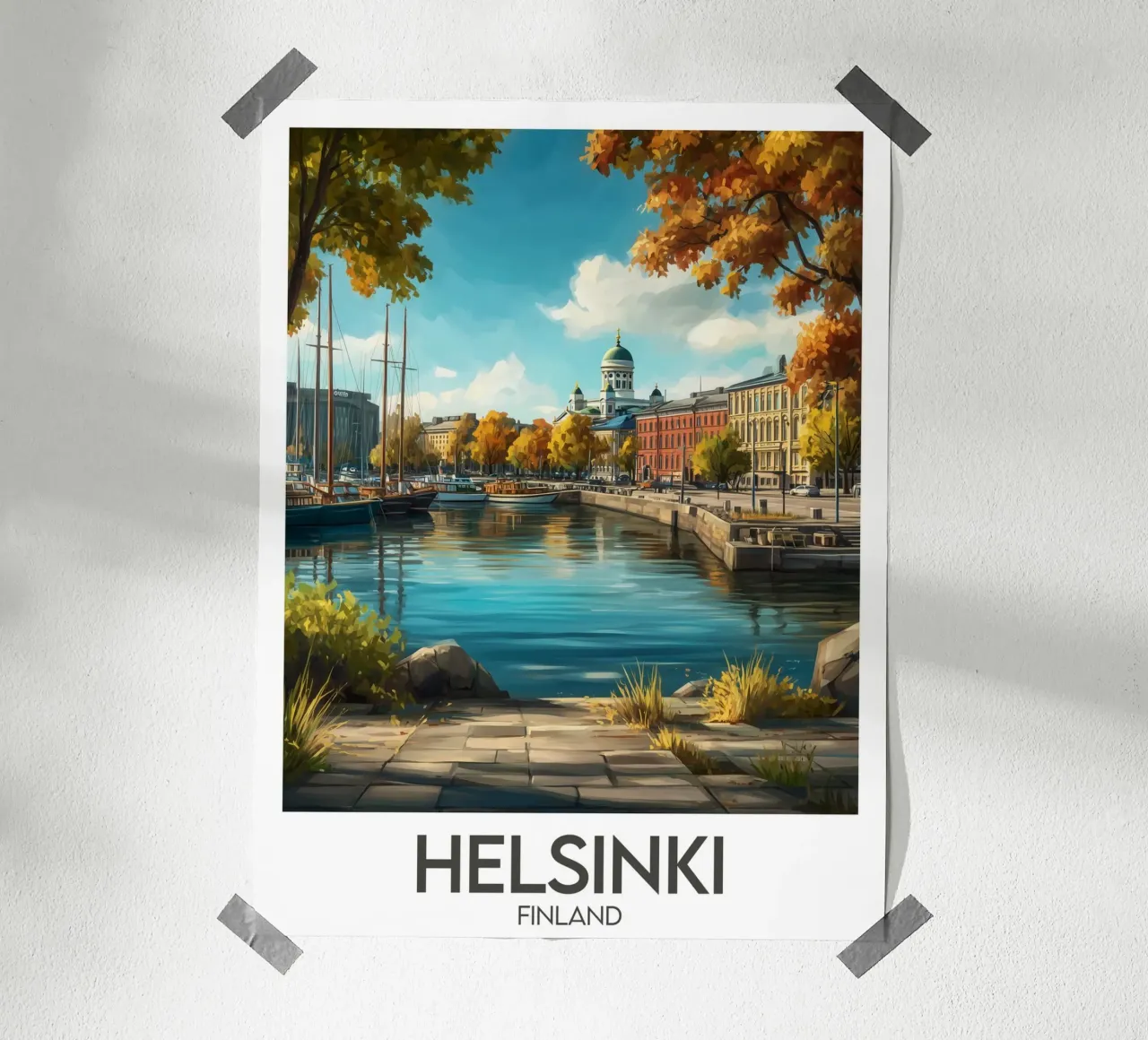 Affiche Helsinki carta hahnemühle da Frame the World
