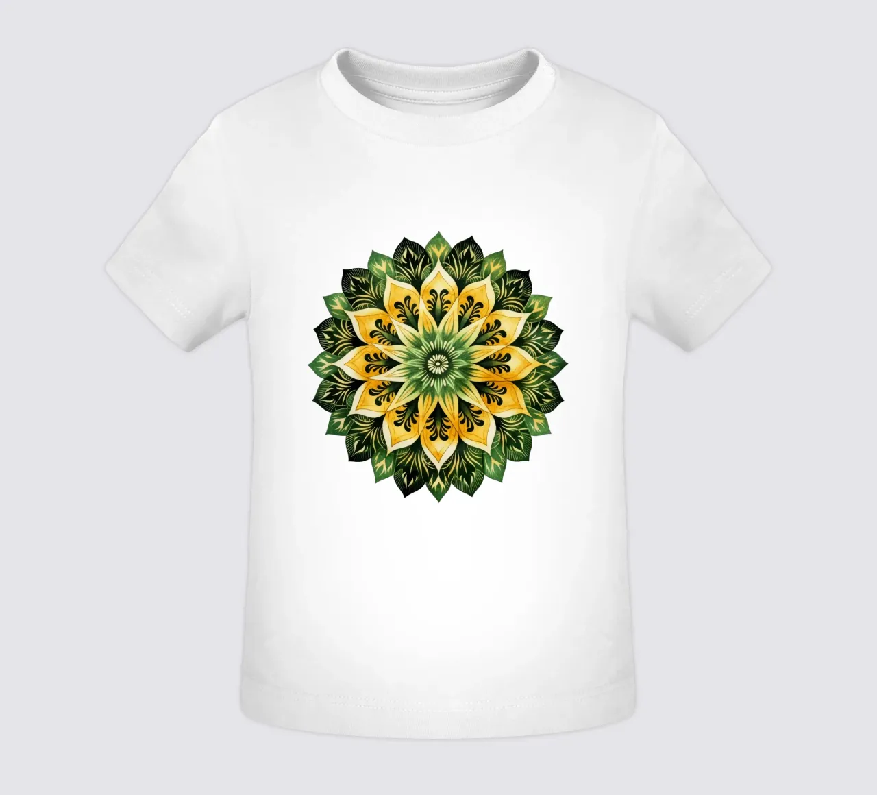 Grünes Mandala Baby T-Shirt von Spiritual Touch