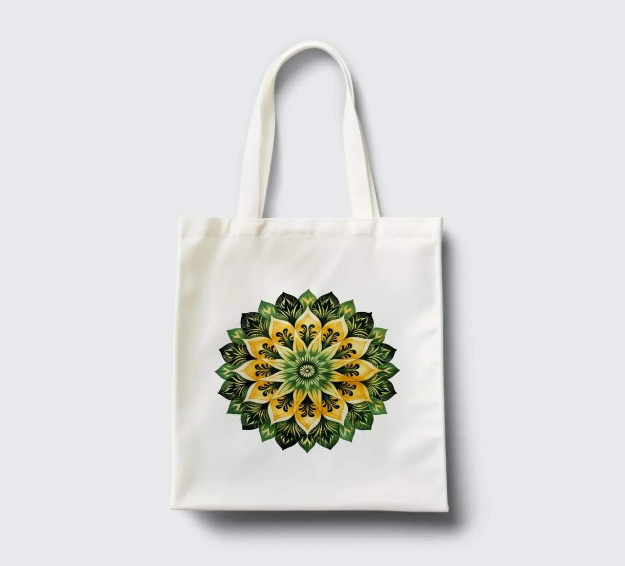 Green Mandala tote bag by Spiritual Touch