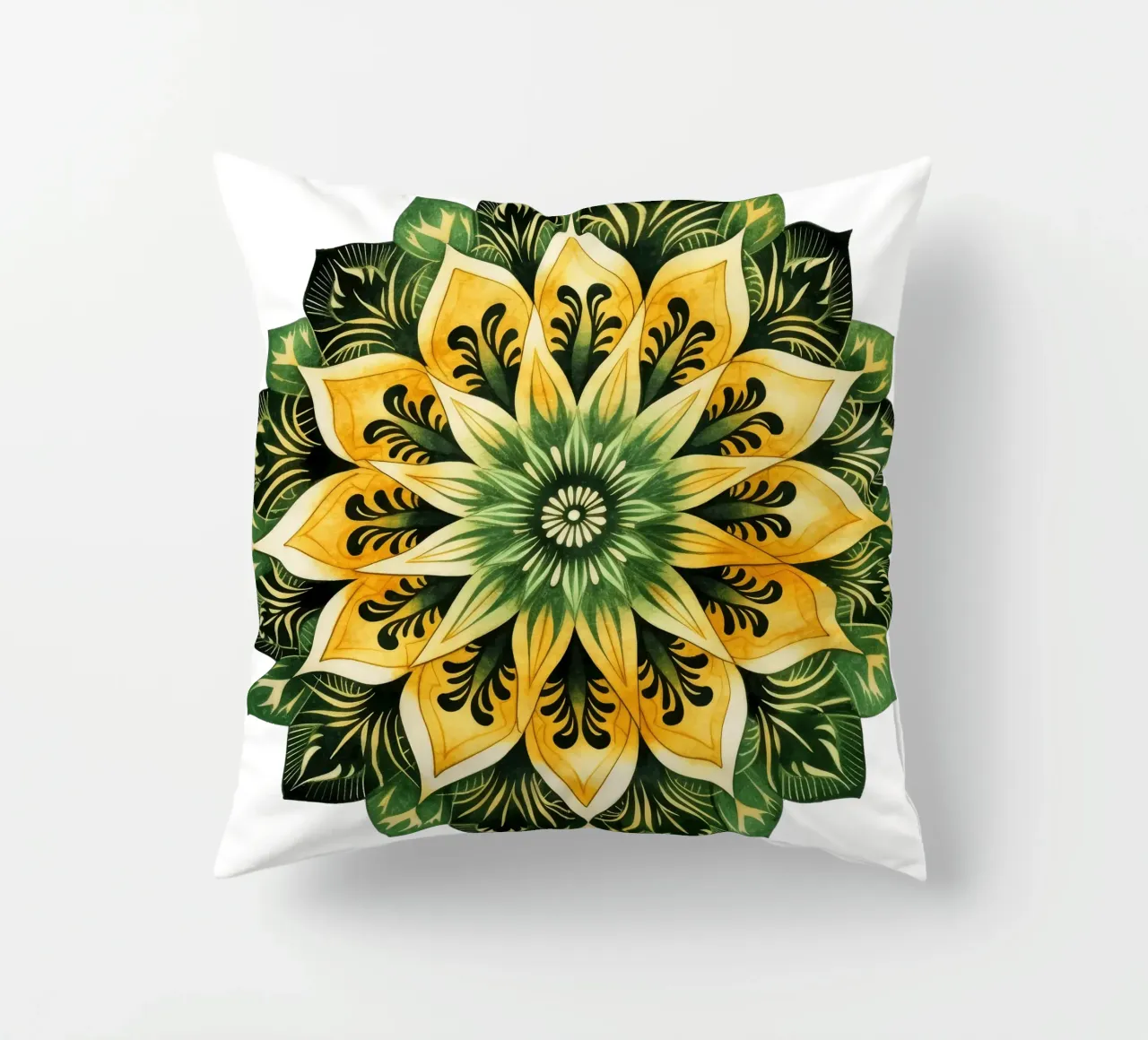 Mandala verde cuscino da Spiritual Touch