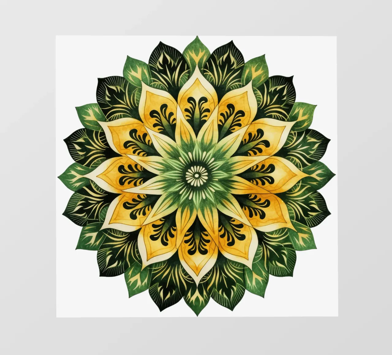 Mandala verde pellicola backlit da Spiritual Touch