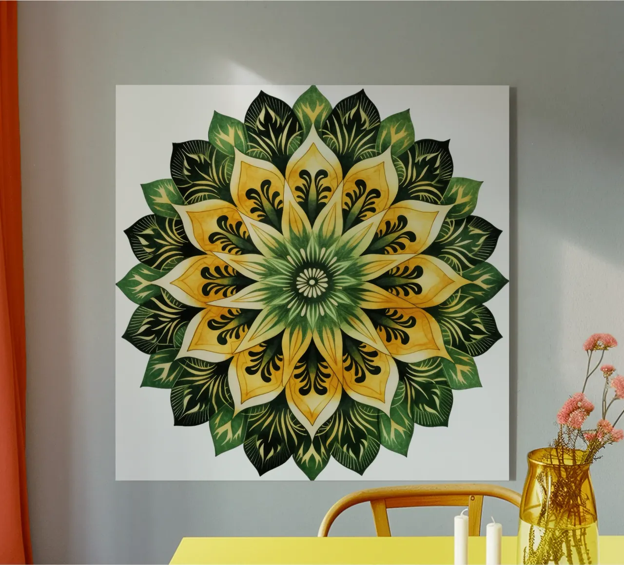 Mandala verde plexiglass da Spiritual Touch