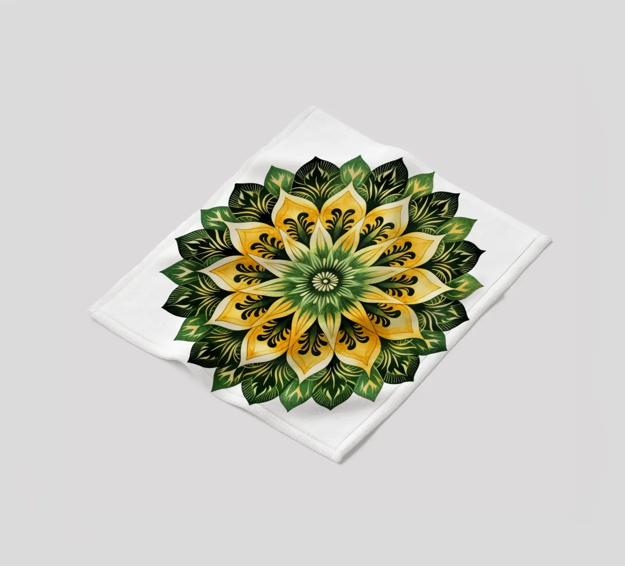 Mandala verde coperta in pile da Spiritual Touch