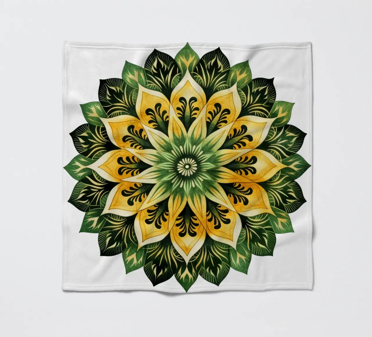 Mandala verde coperta in pile da Spiritual Touch