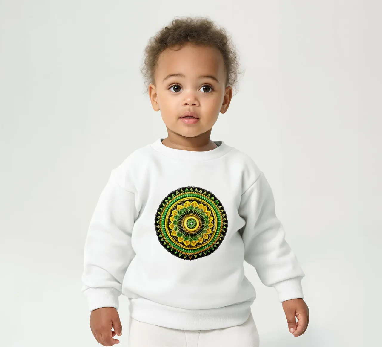 Mandala verde felpa neonato da Spiritual Touch