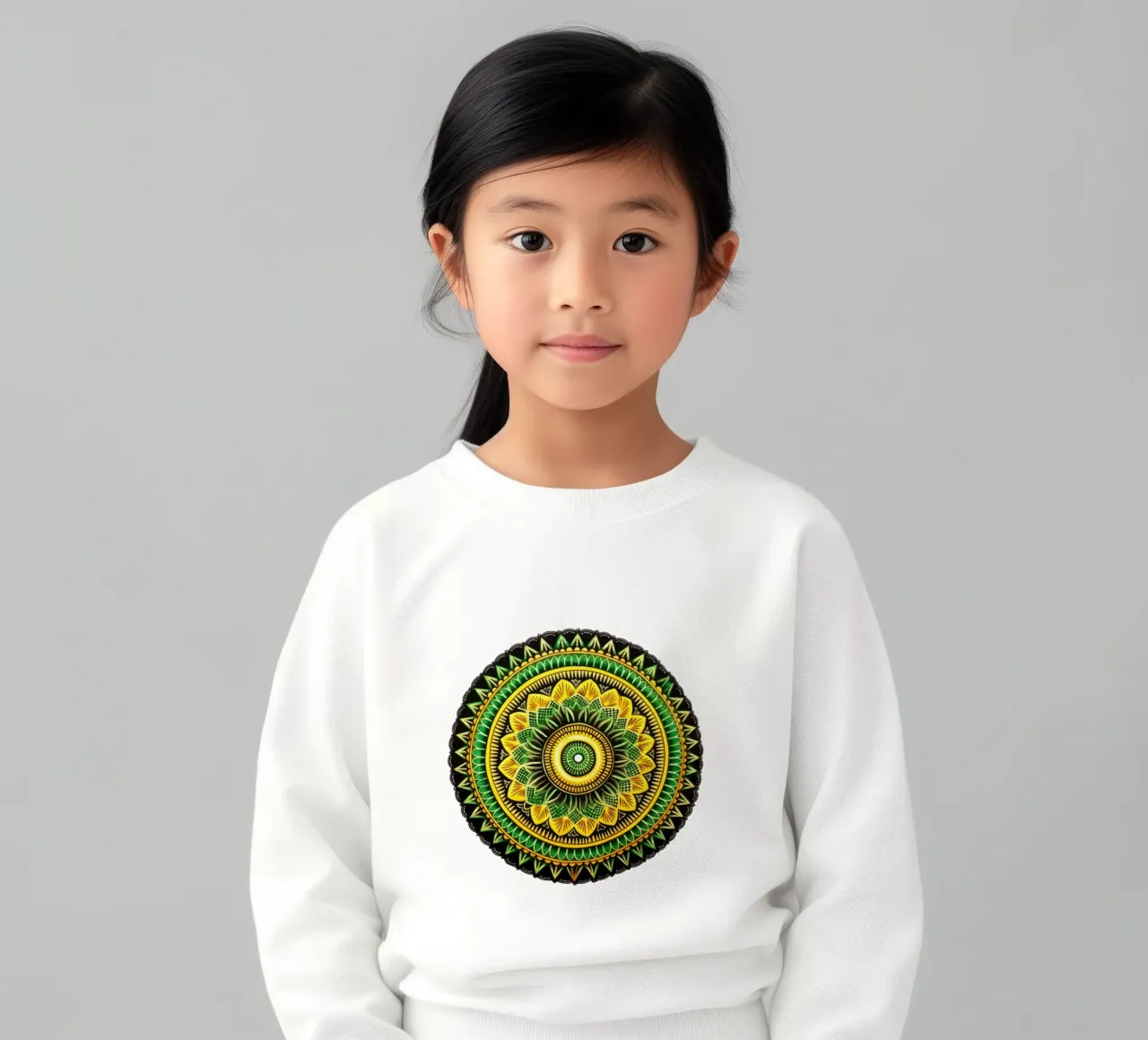 Mandala verde felpa bambino da Spiritual Touch