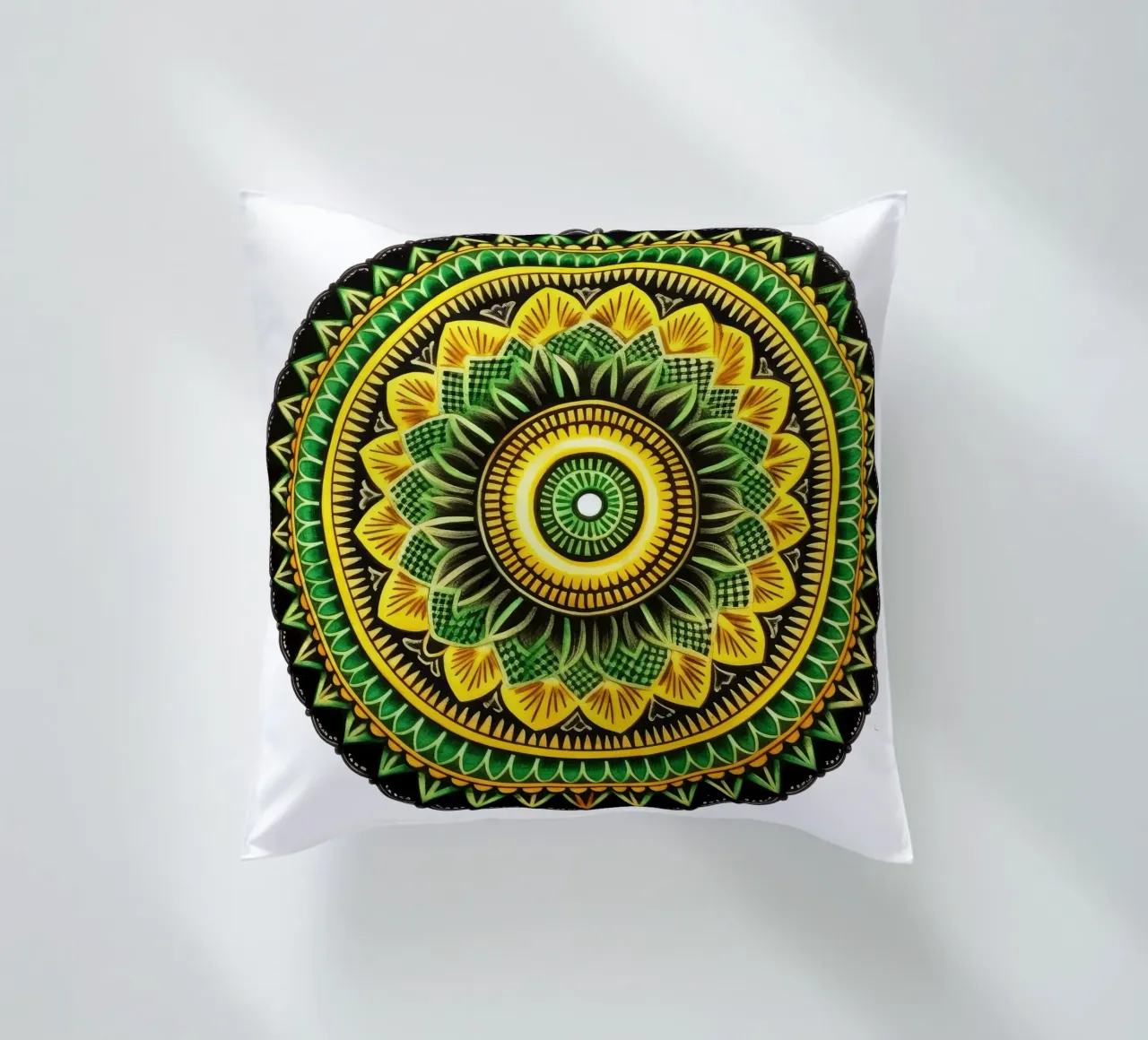 Mandala verde cuscino da Spiritual Touch