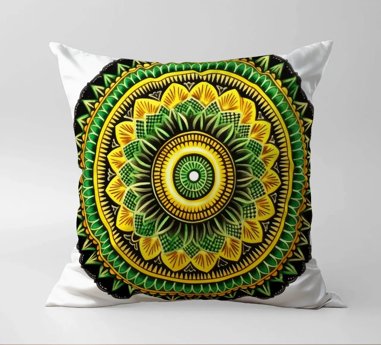 Mandala verde cuscino da Spiritual Touch