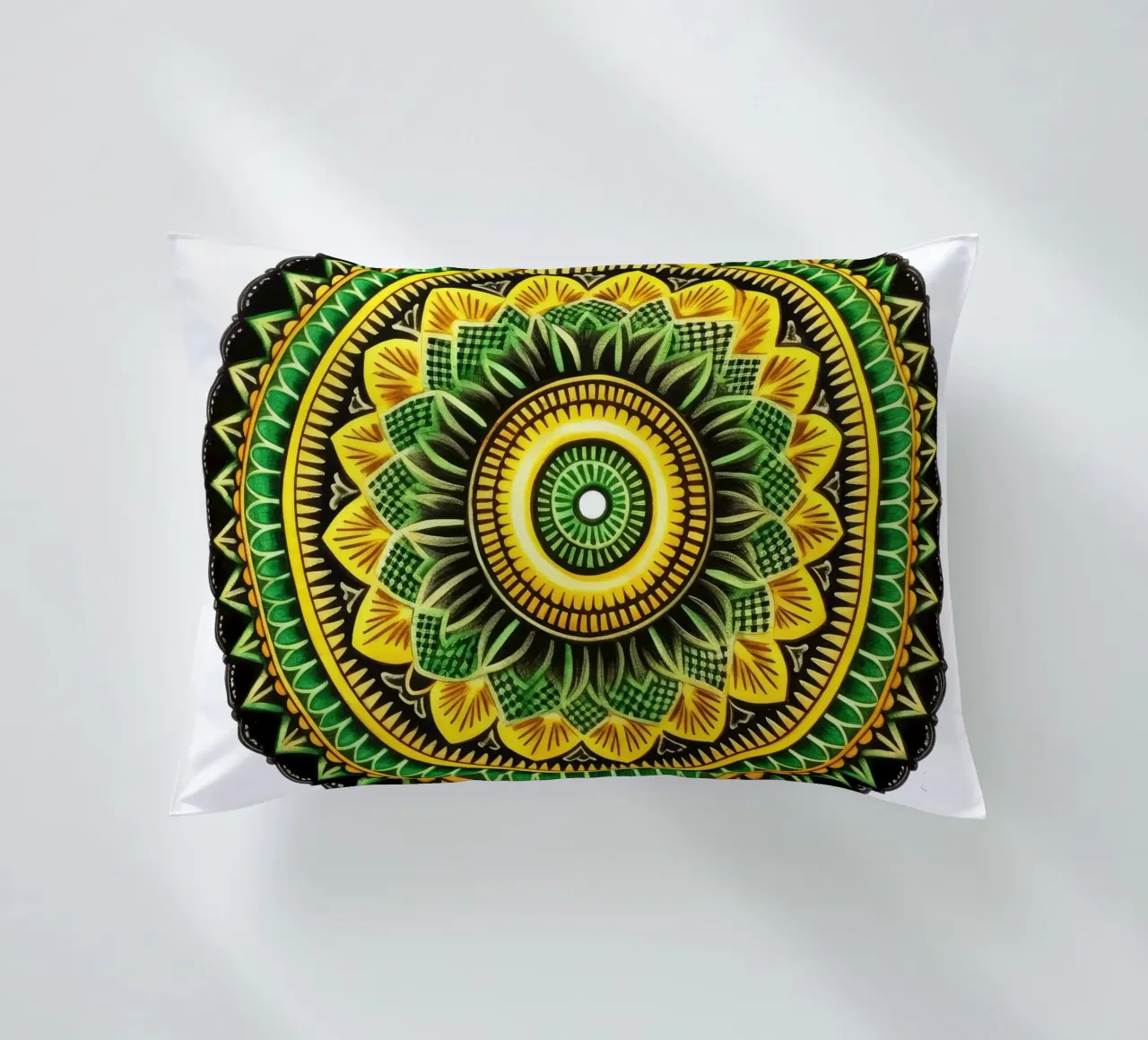 Mandala verde cuscino da Spiritual Touch