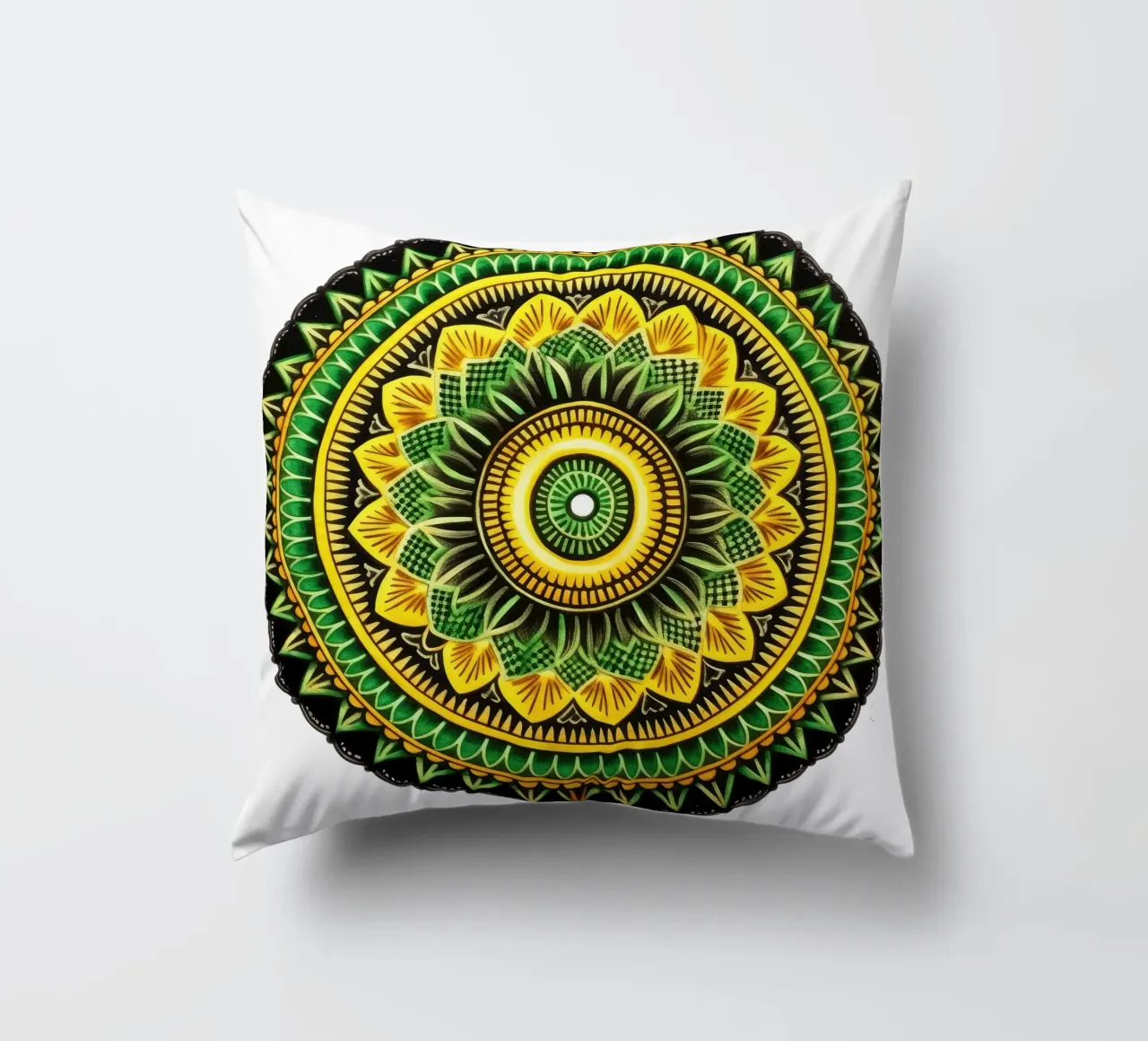 Mandala verde cuscino da Spiritual Touch