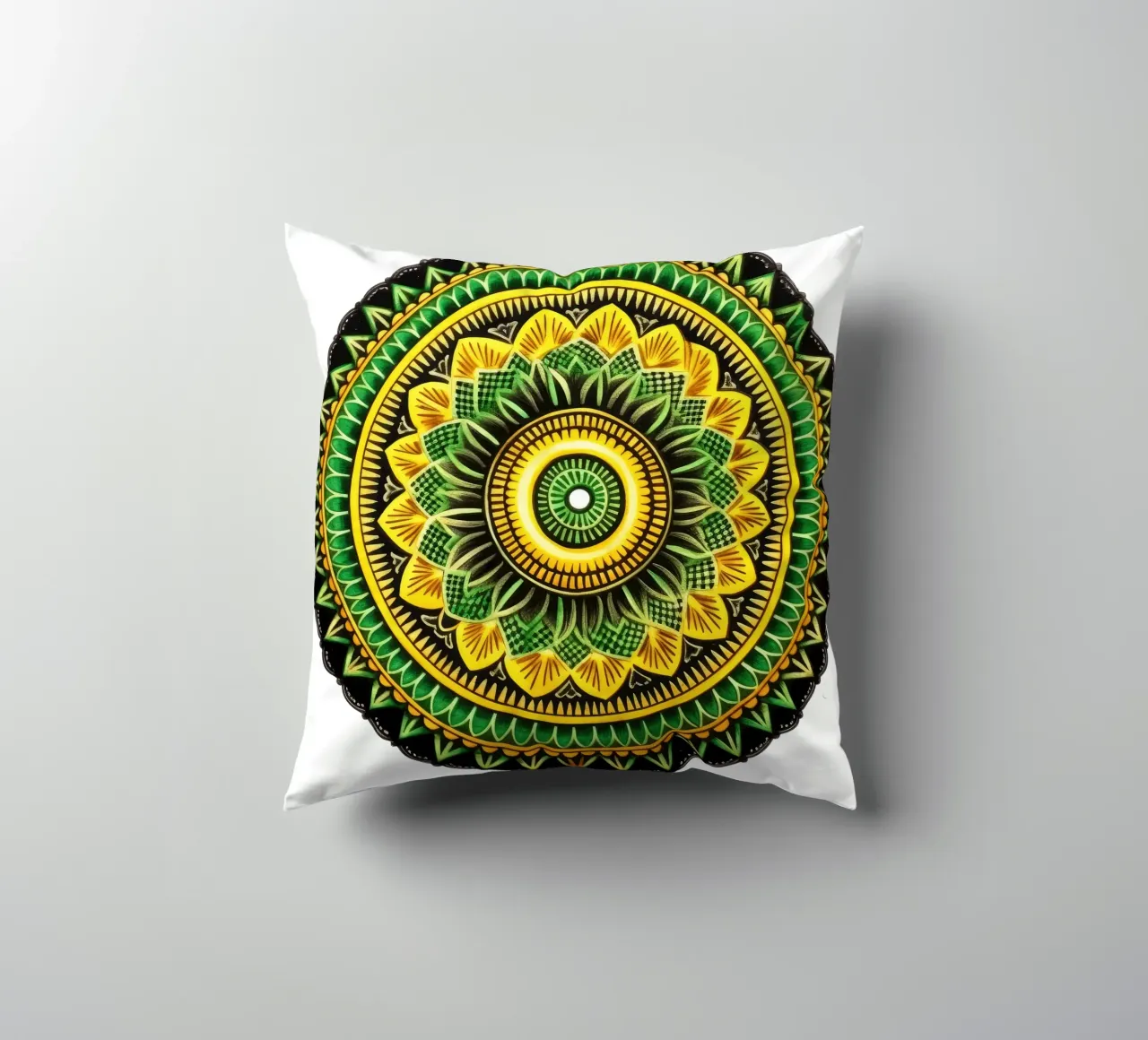 Mandala verde cuscino da Spiritual Touch