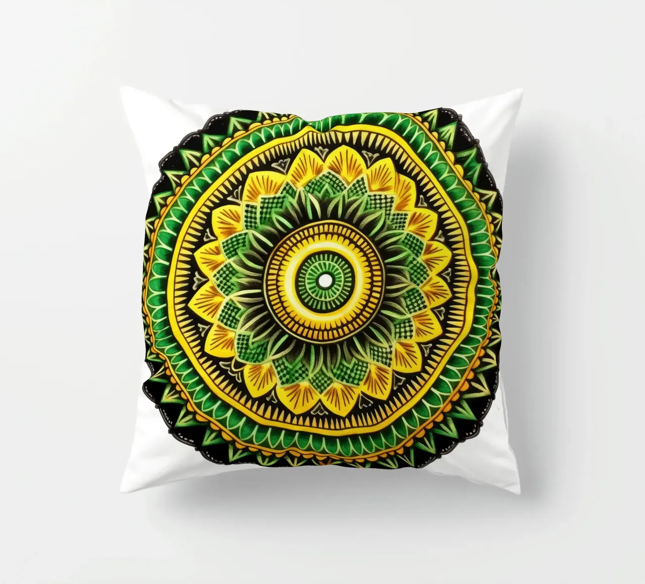 Mandala verde cuscino da Spiritual Touch
