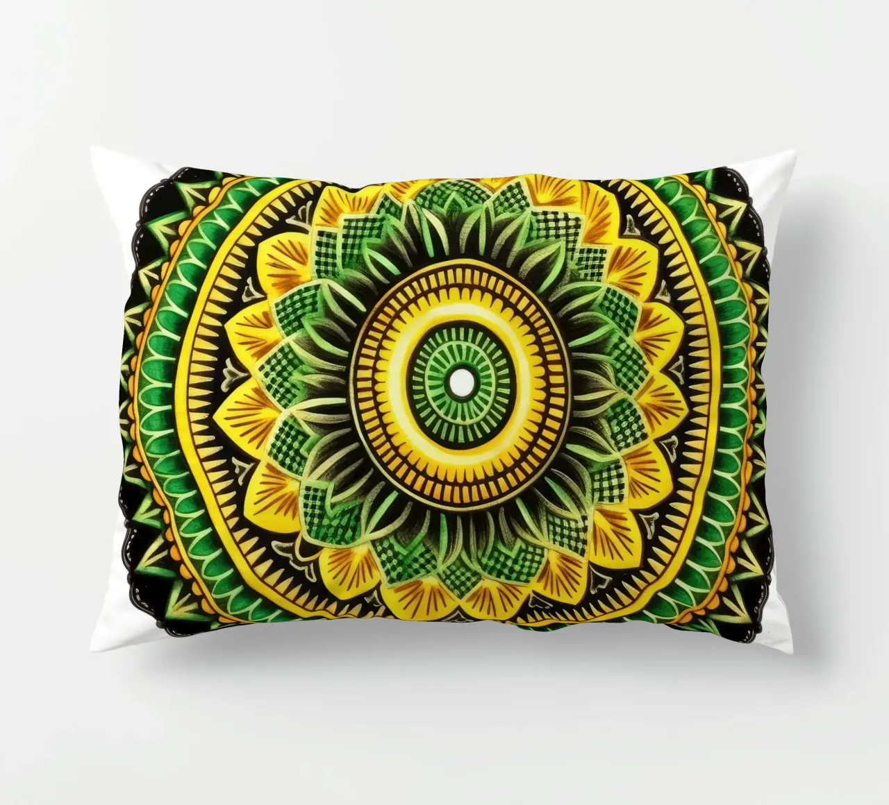 Mandala verde cuscino da Spiritual Touch