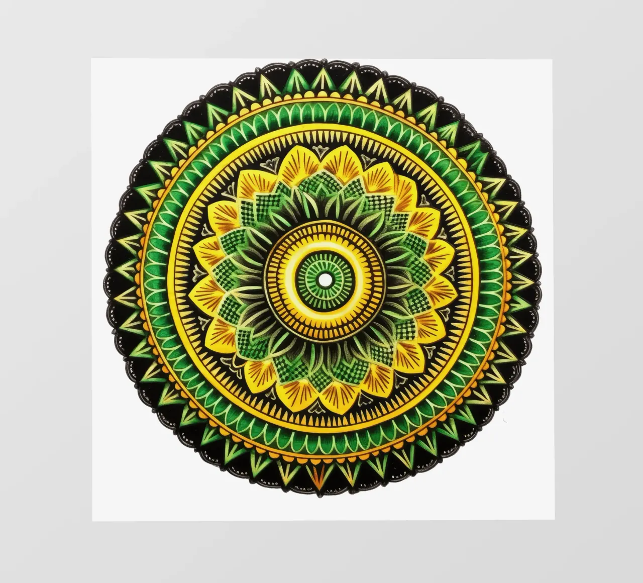 Mandala verde telo in pvc da Spiritual Touch