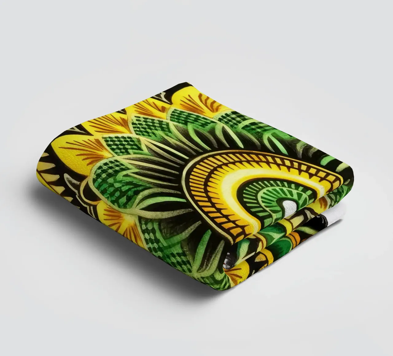 Mandala verde asciugamano da bagno da Spiritual Touch