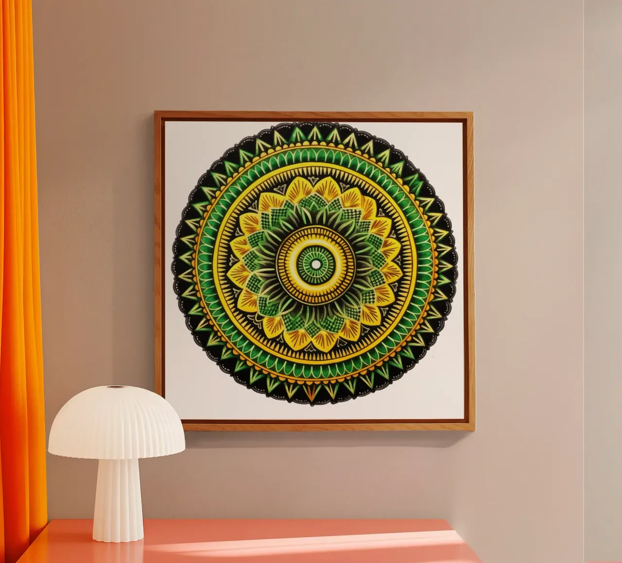 Mandala verde plexiglass da Spiritual Touch