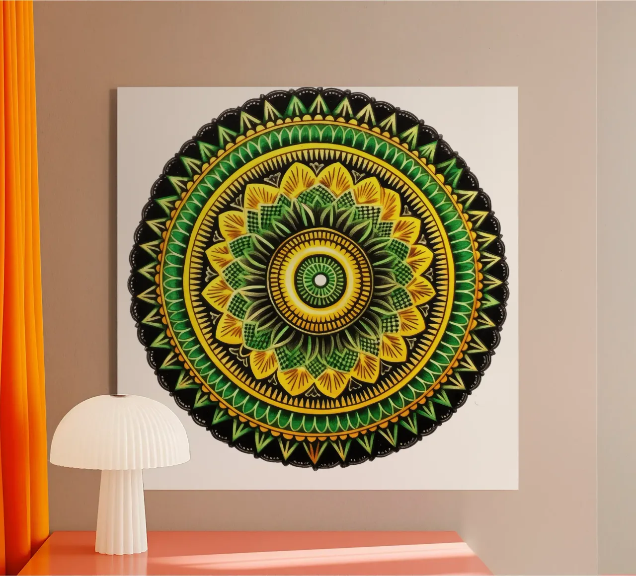 Mandala verde plexiglass da Spiritual Touch