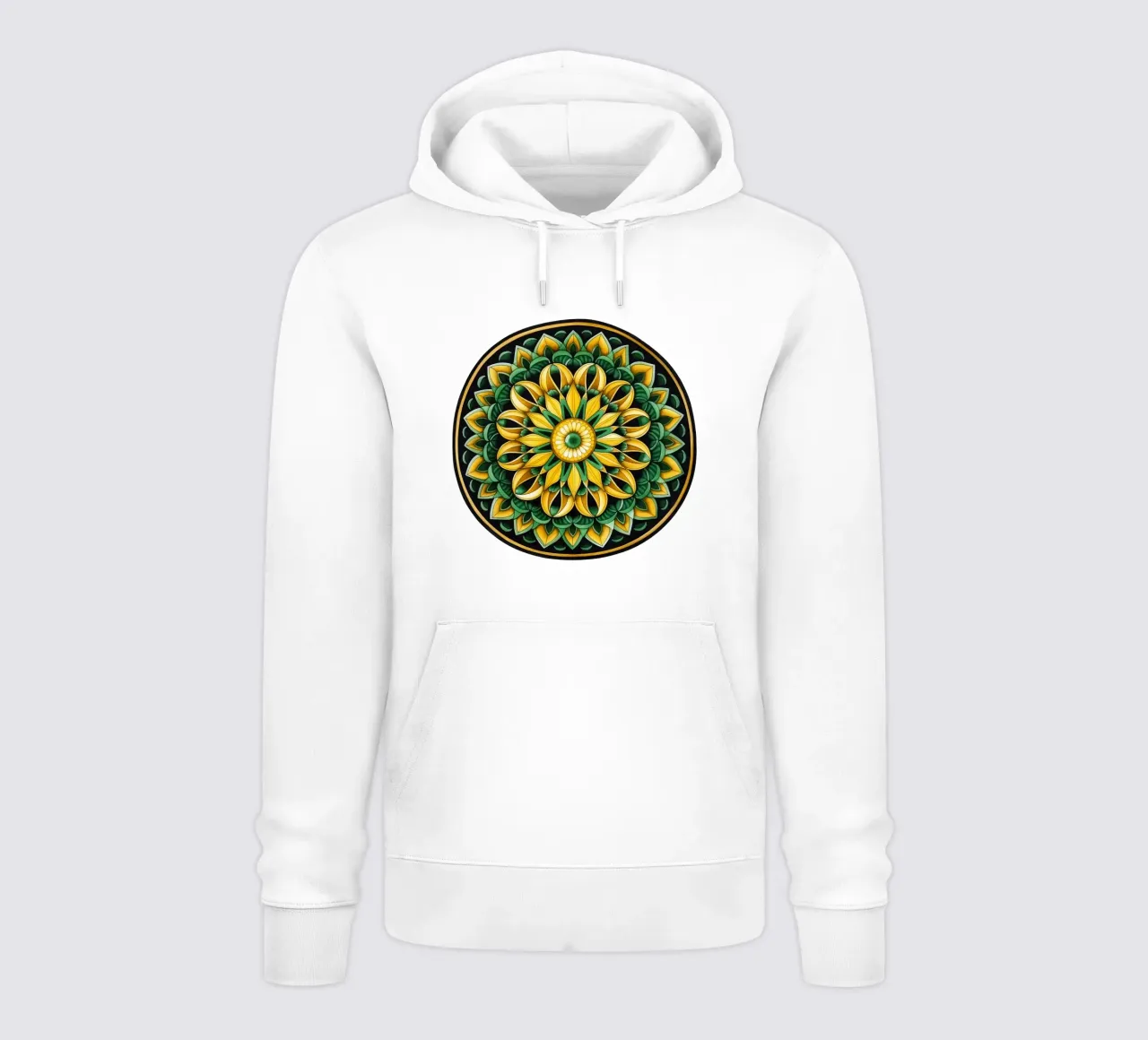 Mandala verde felpa con cappuccio da Spiritual Touch